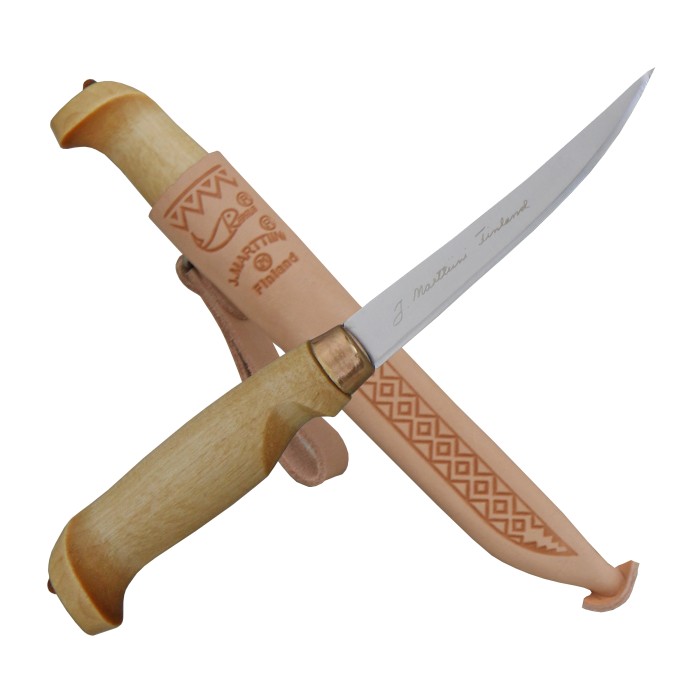 MARTTIINI Oy Filetiermesser "Classic Filetti 10" Birke, Lederscheide